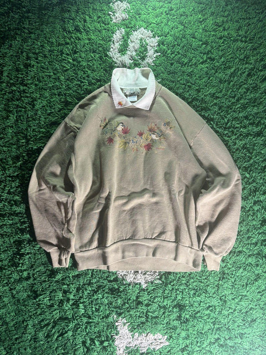 Vintage Orvis Jerzees Morning Sun Collared Pullover