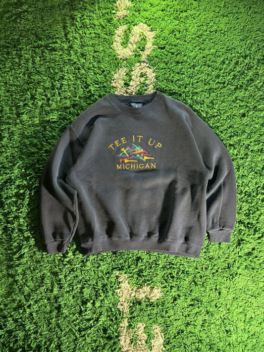 Vintage Oarsman 913 “Tee It Up” Michigan Crewneck