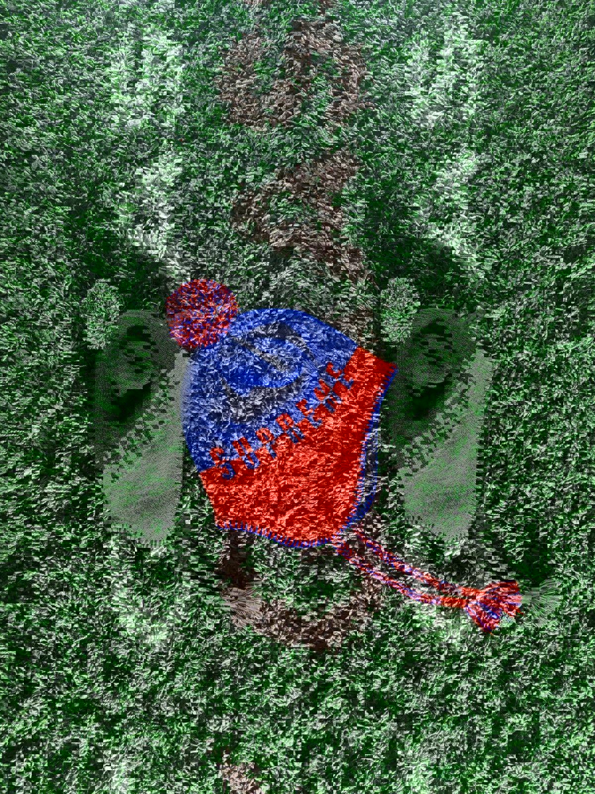 Supreme Split Logo Earflap Beanie