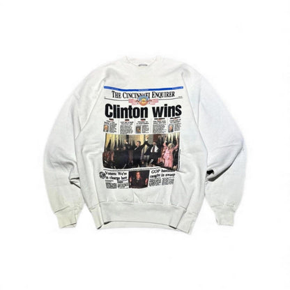 Vintage Cincinnati Enquirer “Clinton Wins” Crewneck