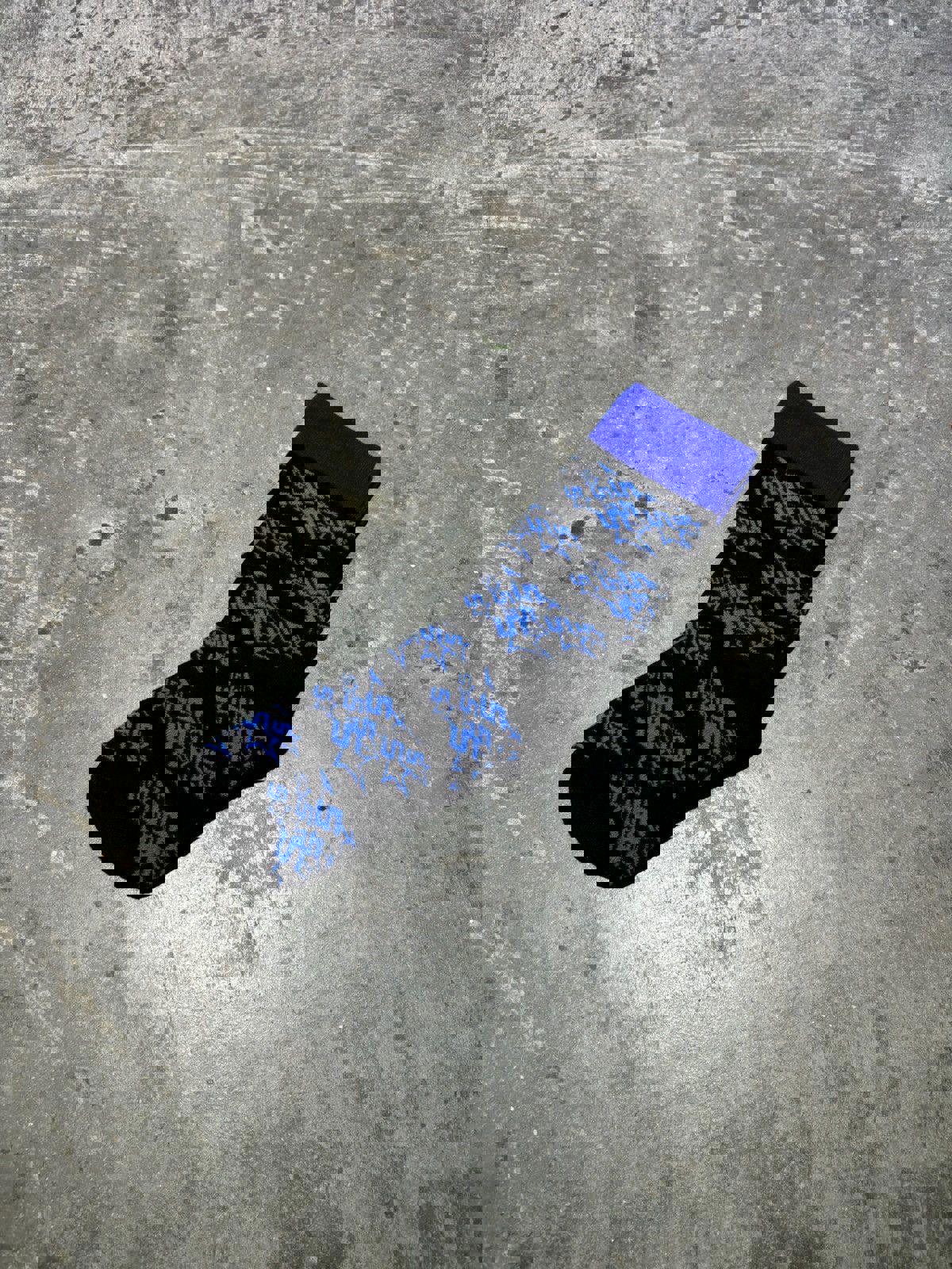 [NEW] Sp5der Socks (Black/Blue)