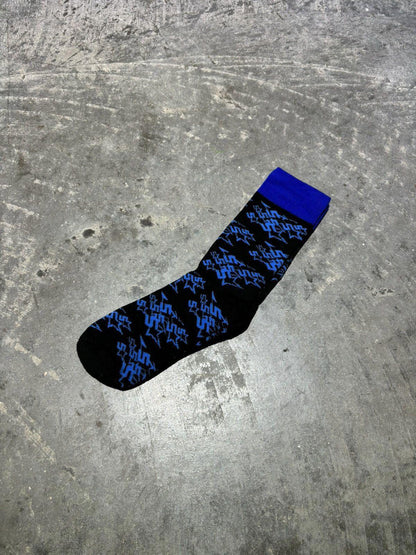 [NEW] Sp5der Socks (Black/Blue)