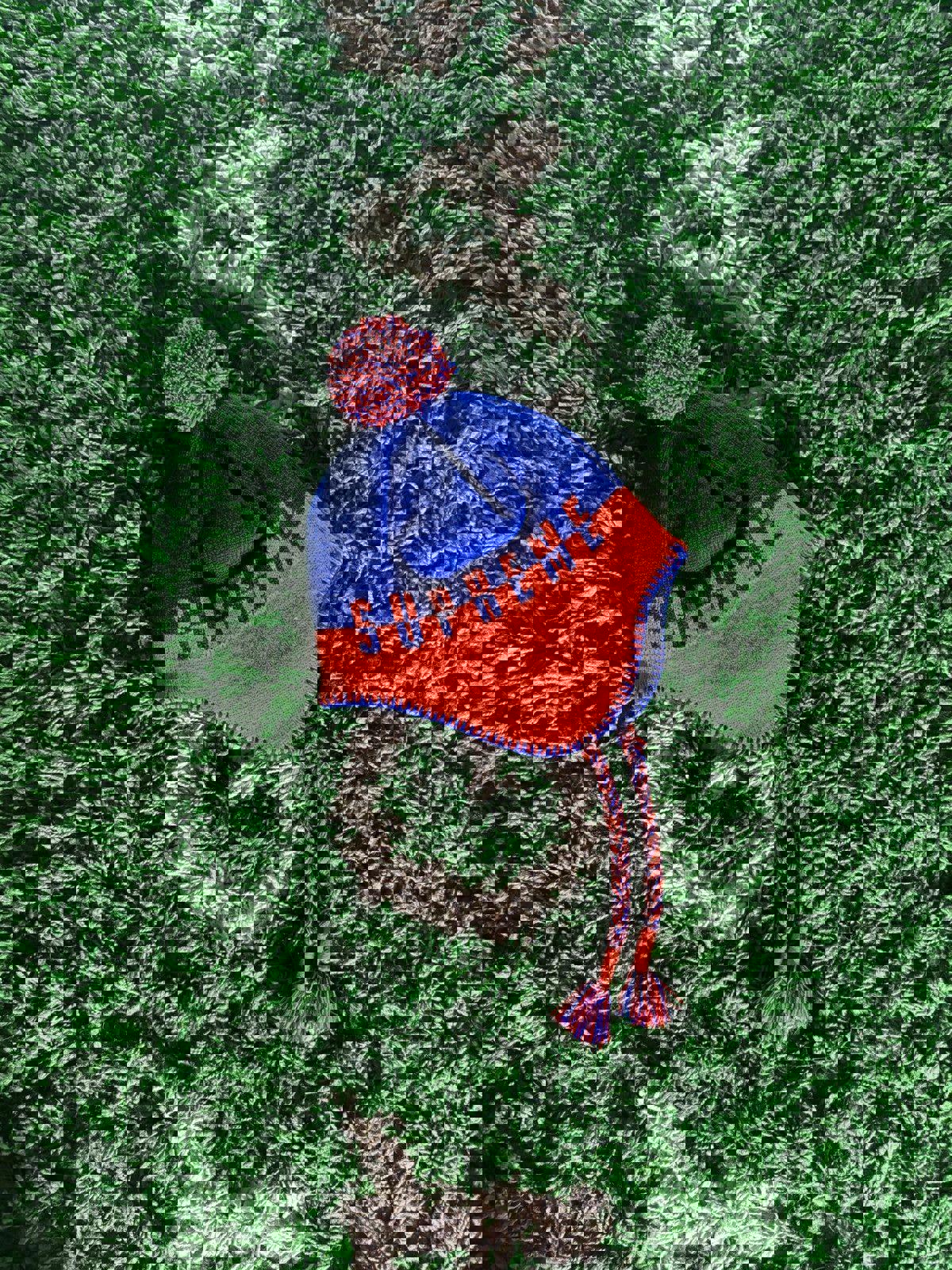 Supreme Split Logo Earflap Beanie