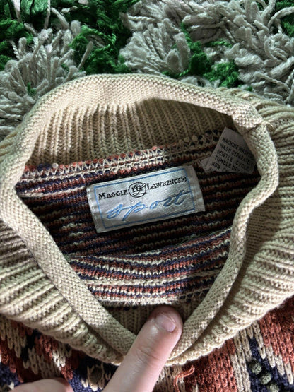 Vintage Abstract Hearts Pullover