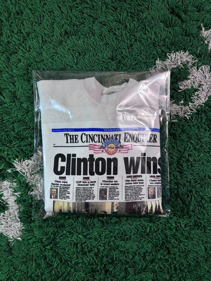 Vintage Cincinnati Enquirer “Clinton Wins” Crewneck