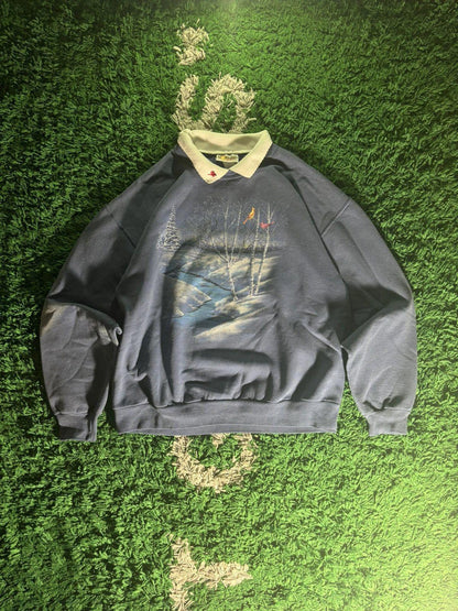 Vintage Morning Sun Collared Pullover