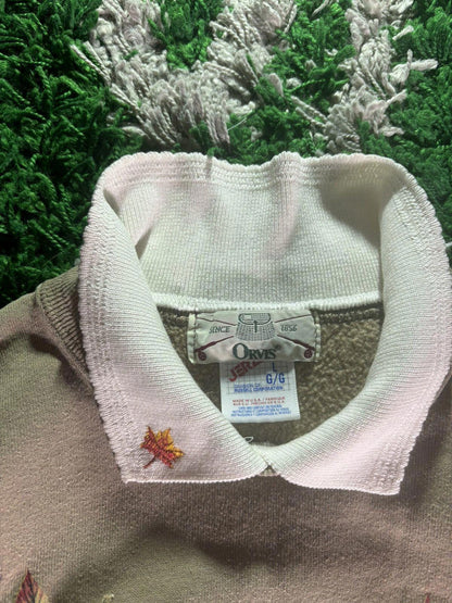 Vintage Orvis Jerzees Morning Sun Collared Pullover