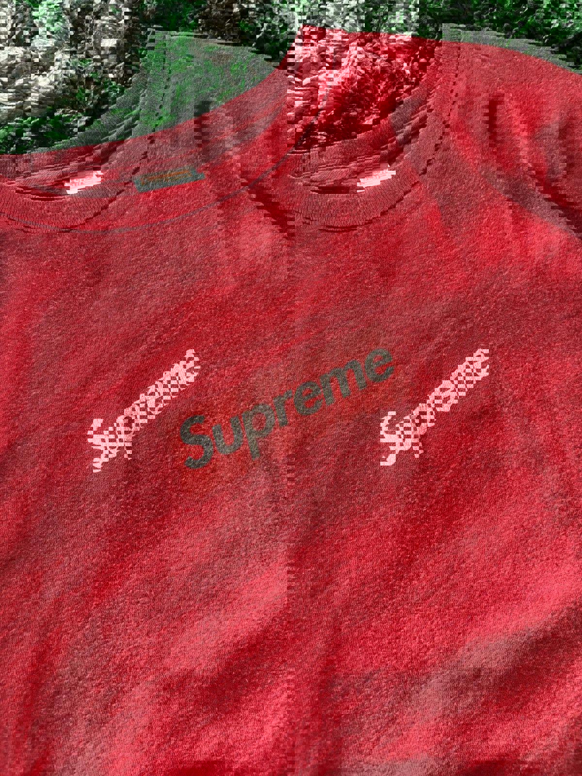 [2007] Supreme Red Tonal Box Logo Tee