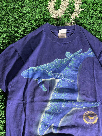 Vintage Hanes Alaska Preserve Our Ocean Whales Tee