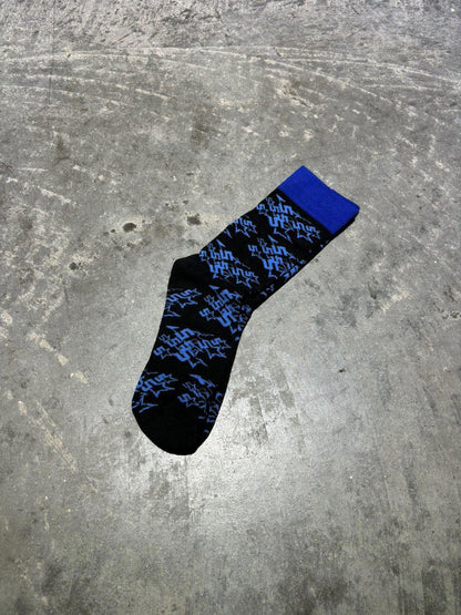 [NEW] Sp5der Socks (Black/Blue)