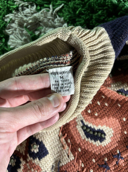 Vintage Abstract Hearts Pullover