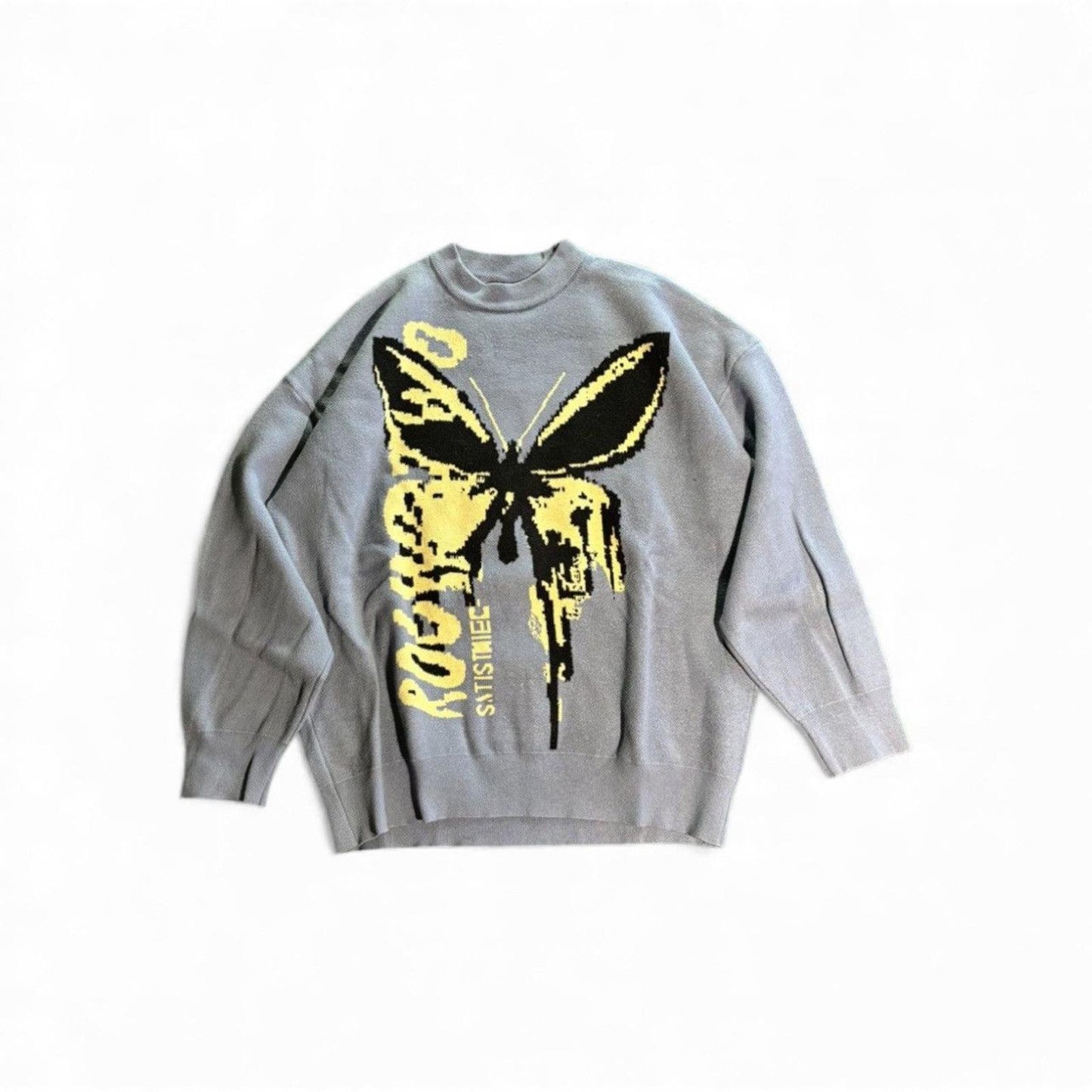 Vtg Japanese Style Butterfly Pullover