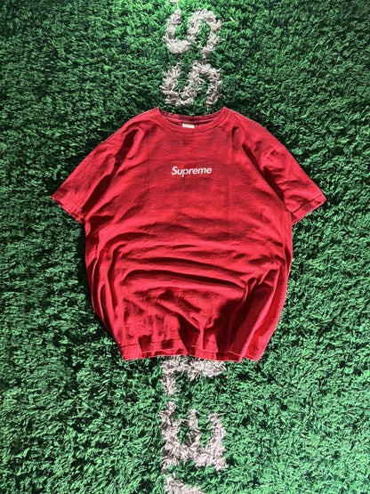 [2007] Supreme Red Tonal Box Logo Tee