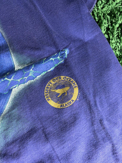 Vintage Hanes Alaska Preserve Our Ocean Whales Tee